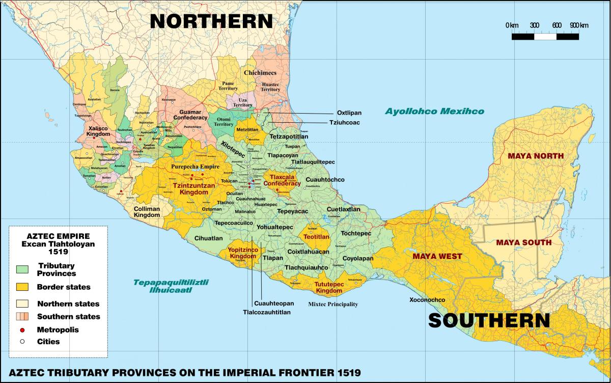 tenochtitlan Messico mappa