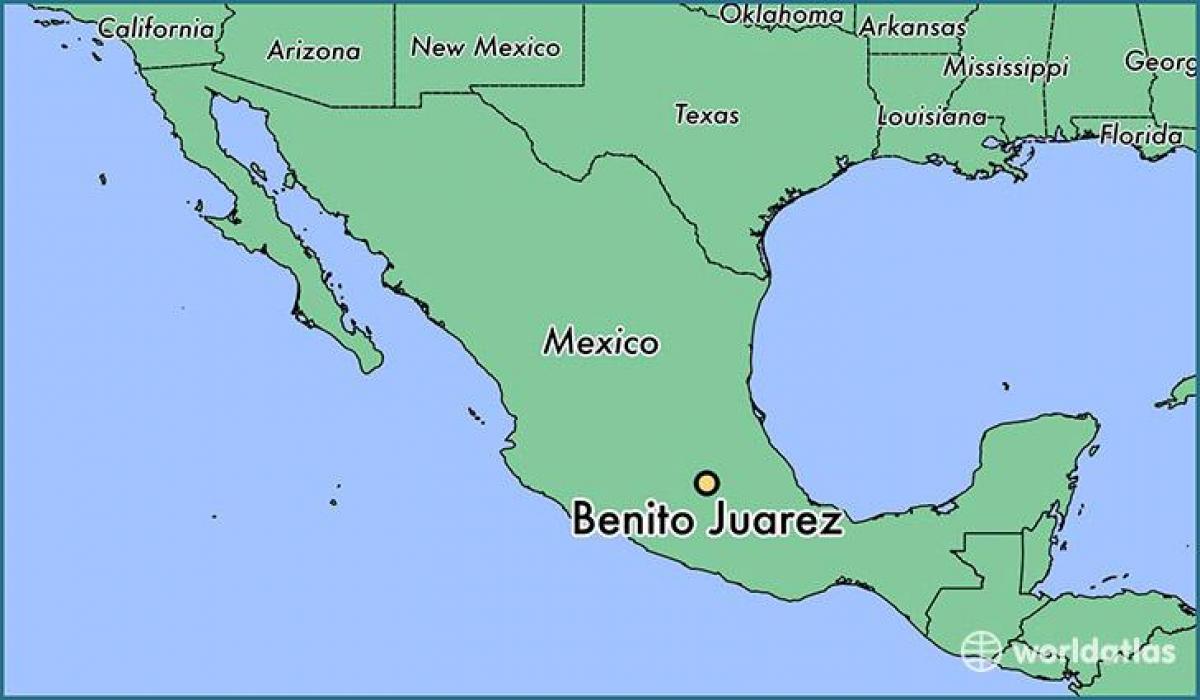 benito juarez Mexico mappa
