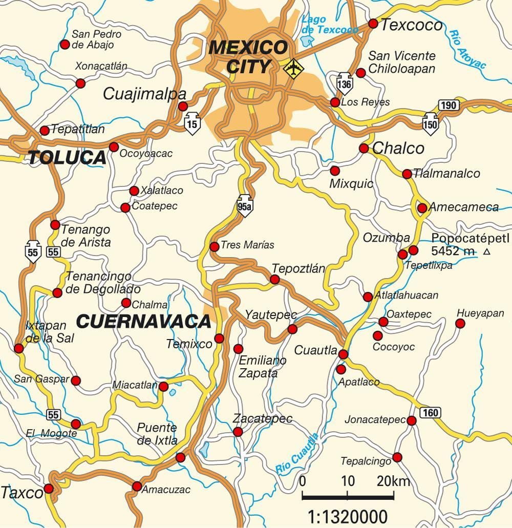 Città del messico, df mappa