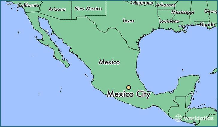 Città del messico, Messico mappa