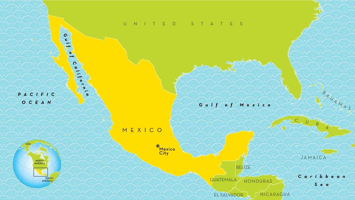 una mappa di Città del Messico