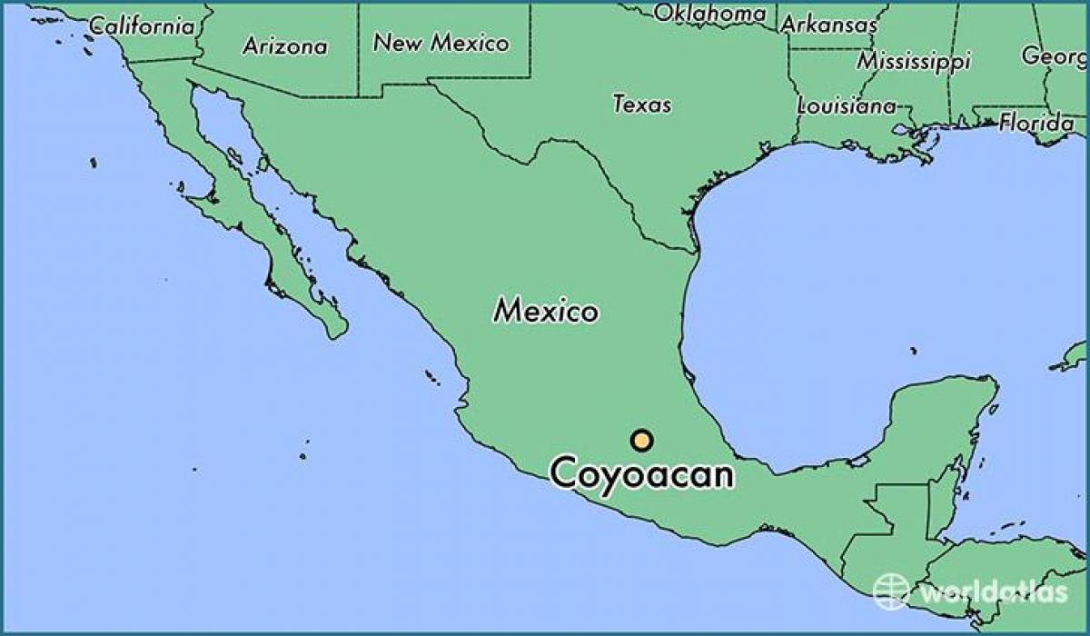 coyoacan Città del Messico la mappa