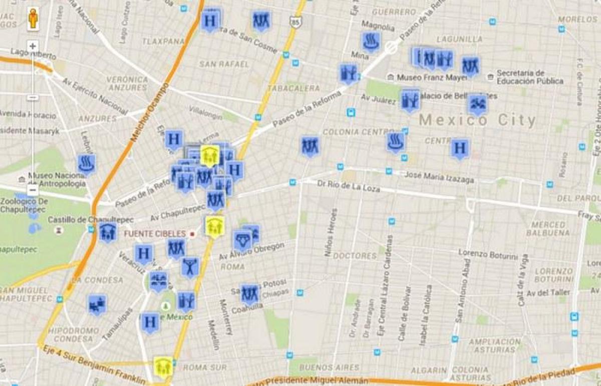 gay mappa di Città del Messico