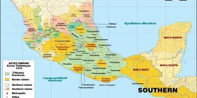 Tenochtitlan Messico mappa