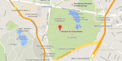 Il parco di Chapultepec mappa