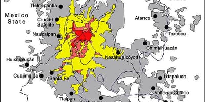La mappa di Città del Messico, distretto