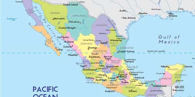 La mappa di Città del Messico, stato