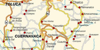 Città del messico, df mappa