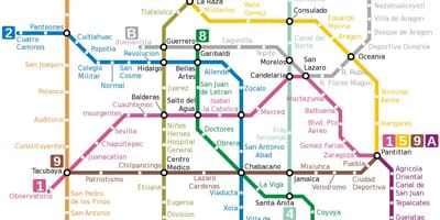 Mappa della metropolitana di Città del messico