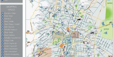 Attrazioni di Città del messico la mappa