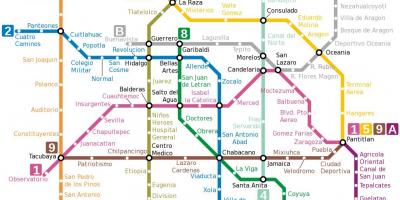 Mappa della metropolitana di Città del messico