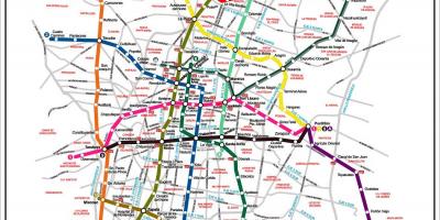 La mappa di Città del Messico transito