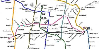 La mappa di Città del Messico bus 