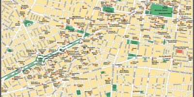 Mappa di Mexico City sightseeing
