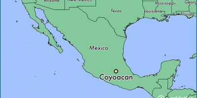 Coyoacan Città del Messico la mappa