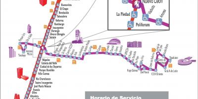 Mappa del metrobus di Città del Messico