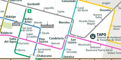 Mappa di tepito Città del Messico 