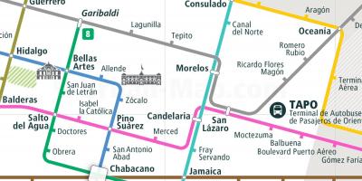 Mappa di tepito Città del Messico 