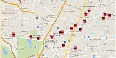 Turibus Città del Messico mappa del percorso