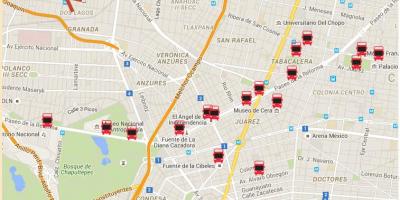 Turibus Città del Messico mappa del percorso