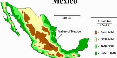 Mappa della valle del Messico